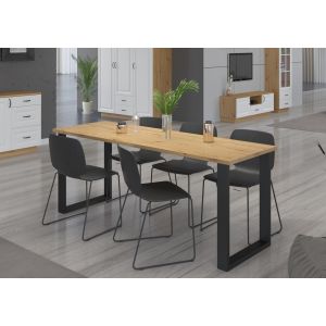 jídelní stůl 138x90 cm, barva černá/artisan