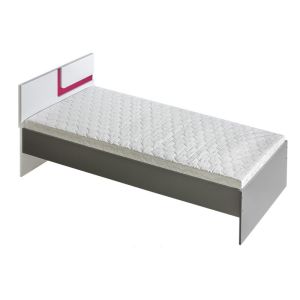 postel 90x200 cm , barva antracit/růžová (DP-12)