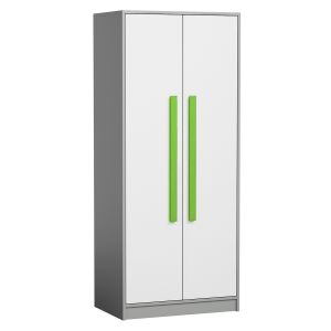 šatní skříň, barva antracit/bílá/zelená (DS-01)