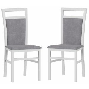 čalouněná židle (2ks), barva bílá mat 