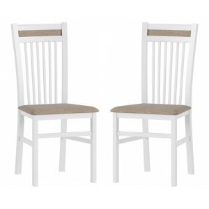 čalouněná židle (2ks), barva bílá mat (YJ-131)