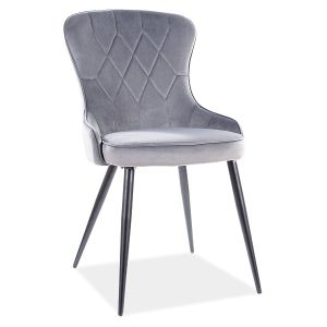 jídelní čalouněná židle, šedá/černá