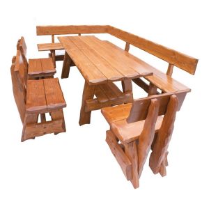 zahradní sestava (1x stůl + 1x lavice roh + 3x židle) (XH-264), výběr barev