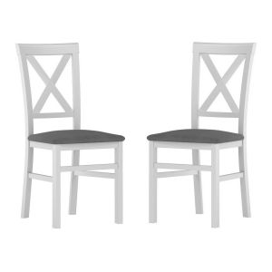 jídelní čalouněná židle (2ks), barva bílá (YM-101)