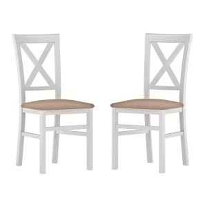jídelní čalouněná židle (2ks), barva bílá (YM-101)