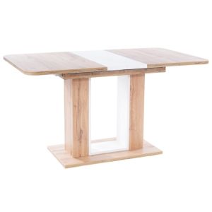 jídelní stůl rozkládací 140x80, barva dub artisan/bílá mat