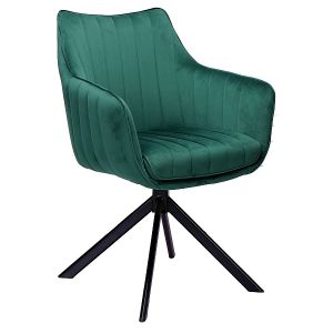 jídelní čalouněná židle, velvet zelená/černá