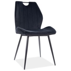 jídelní čalouněná židle, barva černá/černá