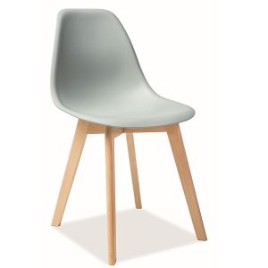 jídelní židle, barva světle šedá/buk