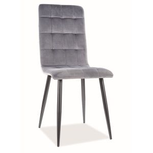 jídelní čalouněná židle, barva šedá/černá