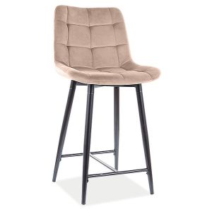 barová čalouněná židle, béžová/černá