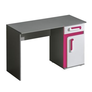 pracovní stůl, barva antracit/růžová (DP-09)