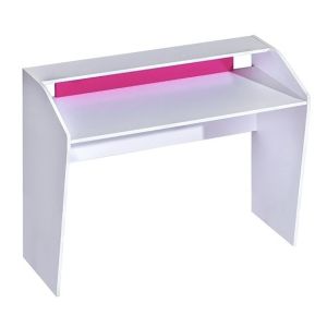pracovní stůl, barva bílá/růžová (DU-09)