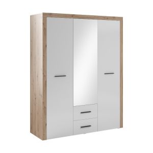 šatní skříň 3D2S, barva dub artisan/bílá