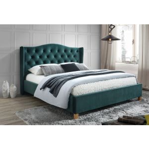 postel 180x200 cm, barva zelená velvet