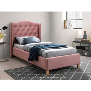 postel 90x200 cm, barva starorůžová