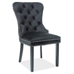 jídelní čalouněná židle, barva černá/černá