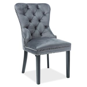 jídelní čalouněná židle, barva šedá/černá