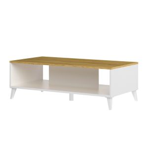 konferenční stolek, barva ořech americký/bílá
