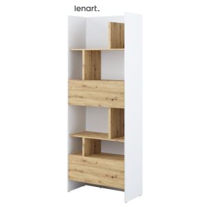 Lenart Bed Concept regál 1D1S bílá/dub artisan (LX-22)