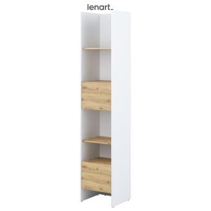 Lenart Bed Concept regál 1D1S bílá/dub artisan (LX-23)
