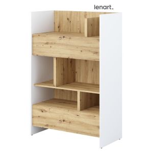 Lenart Bed Concept regál 2S bílá/dub artisan (LX-26)