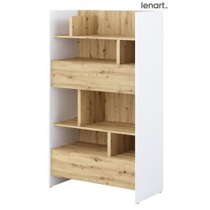 Lenart Bed Concept regál 2S bílá/dub artisan (LX-27)
