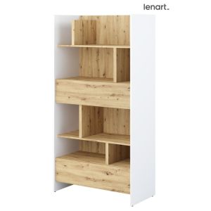 Lenart Bed Concept regál 2S bílá/dub artisan (LX-28)