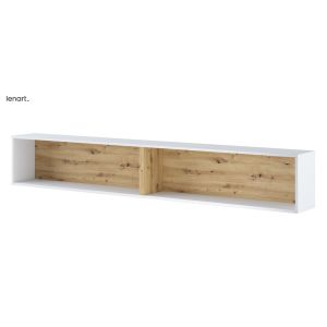 Lenart Bed Concept závěsná police bílá/dub artisan (LX-30)
