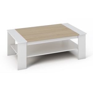konferenční stolek, barva bílá/sonoma