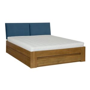 postel s ÚP šířka 180 cm (XG-187), barva buk rustikal  ZG002 modrá