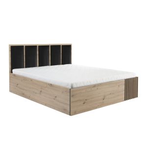 postel s úložným prostorem 160x200, barva dub artisan/černá
