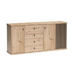 komoda 3D4S, barva dub artisan/černá