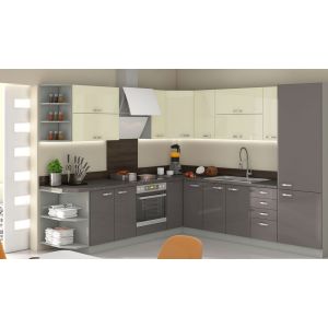 Kuchyně na míru, barva karmen/grey