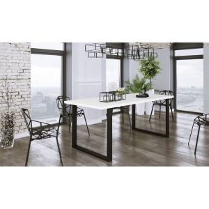 jídelní stůl 138x67 cm, barva černá/bílá