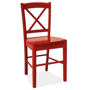 jídelní dřevěná židle, barva červená