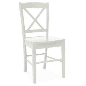 jídelní dřevěná židle, barva bílá
