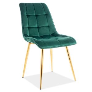 jídelní čalouněná židle, barva zelená/zlatá