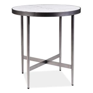 konferenční stolek 50 bílý mramor/šedá