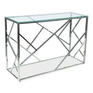 konzolový stolek C, barva chrom/sklo