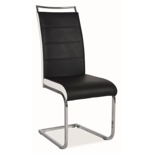 jídelní čalouněná židle, barva černá/bílá