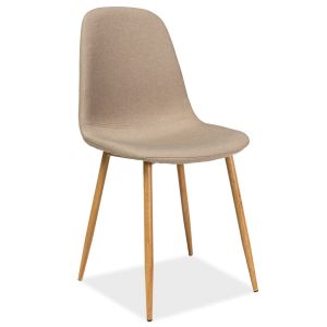 jídelní čalouněná židle, barva béžová/dub