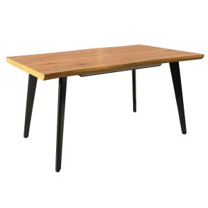 jídelní stůl rozkládací 120(180)x80, barva dub/černá