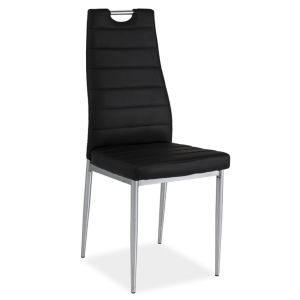 jídelní čalouněná židle, barva černá/chrom