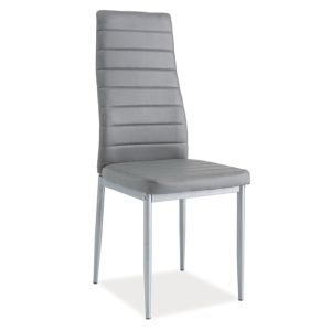 jídelní čalouněná židle BIS, barva šedá/alu