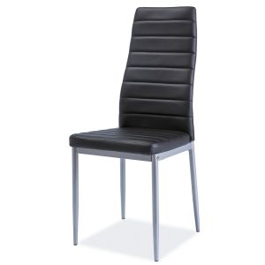 jídelní čalouněná židle BIS, barva černá/alu