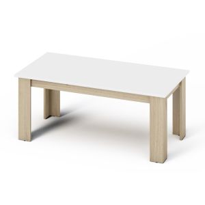 konferenční stolek, barva sonoma/bílá mat