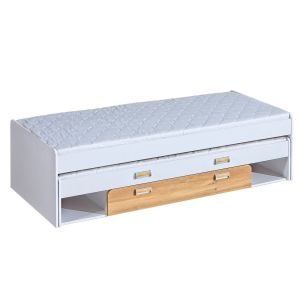 výsuvná postel s úl. prostorem, barva bílá/dub nash (DH-16)