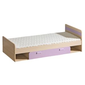 postel s úložným prostorem, barva jasan/fialová (DH-13)