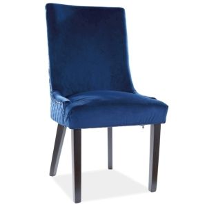 jídelní čalouněná židle, barva granátově modrá/černá